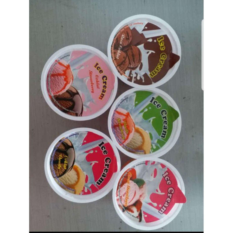 1 dus cup soobee lengkap tutup sendok diameter atas 6.8cm