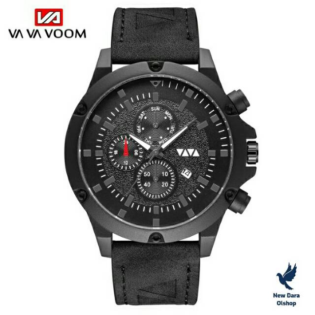 VAVA VOOM Jam Tangan Pria Kulit Olahraga Kasual