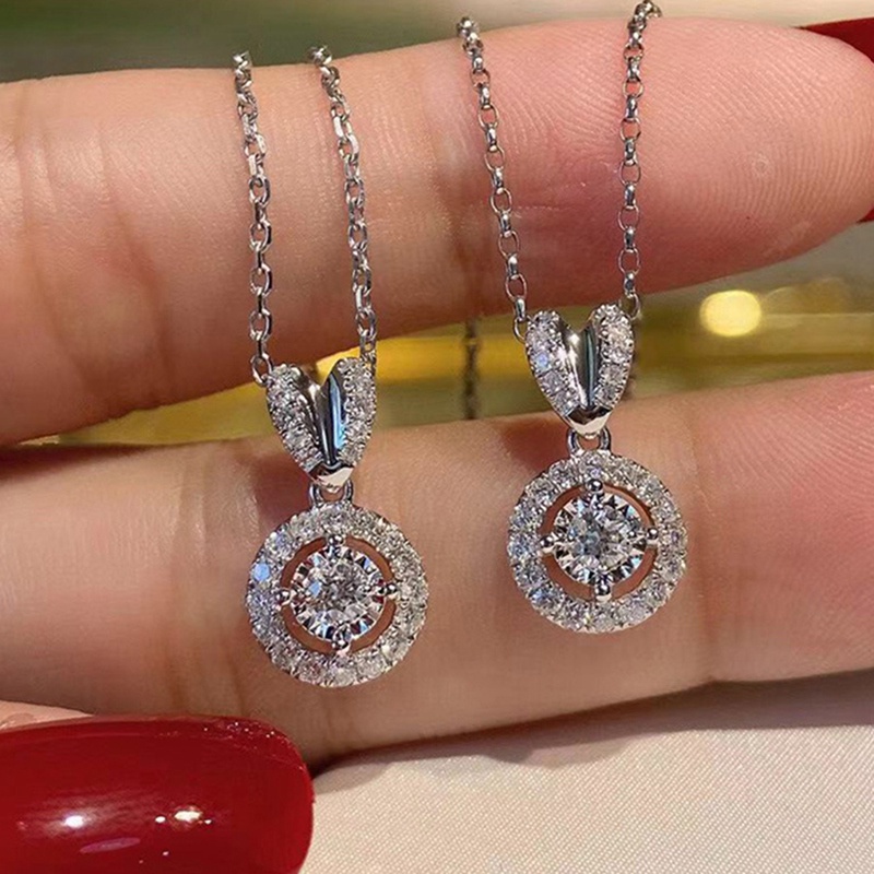 Kalung Wanita Hias Cubic Zirconia Untuk Pesta