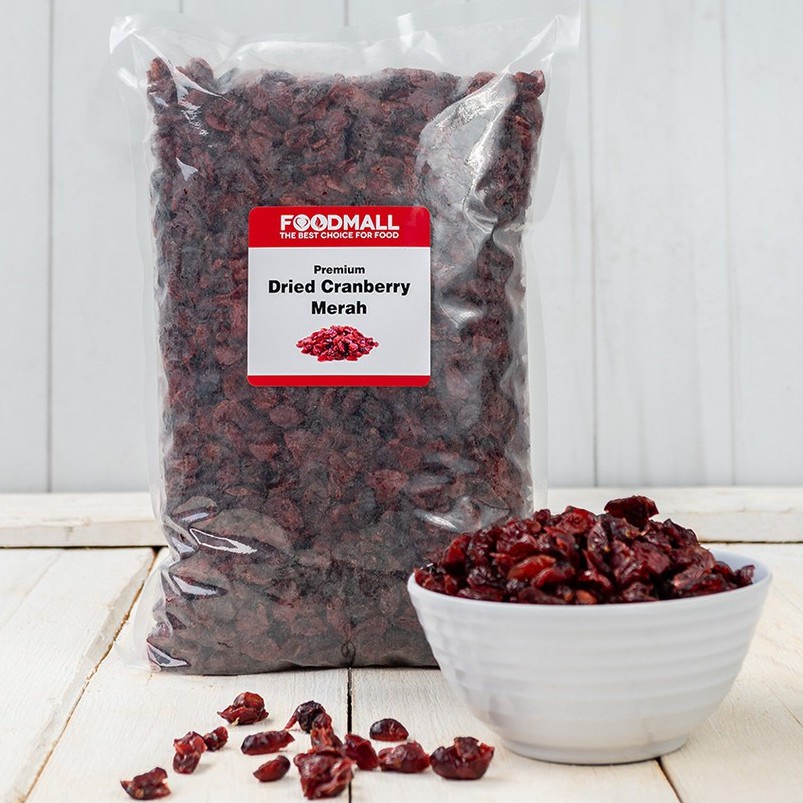 Buah Cranberry Kering / Dried Cranberry Unsweetened 1 KG Cemilan Sehat