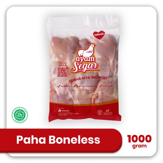 

PAHA AYAM TANPA TULANG SREEYA 1KG BONELESS CHICKEN THIGH LEAN HALAL