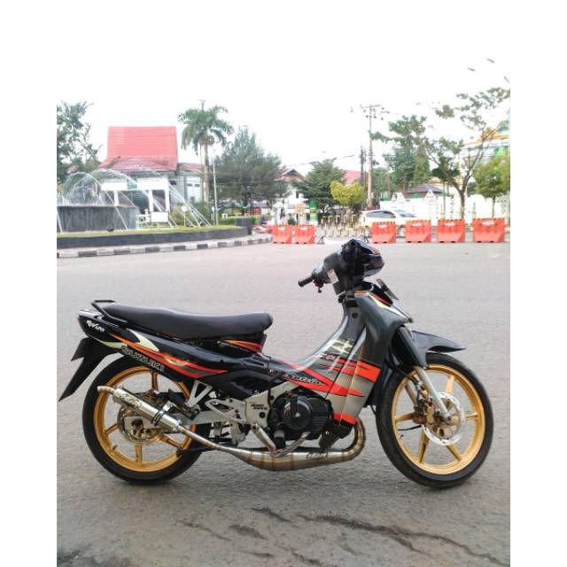KNALPOT RACING KOLONG BAWAH SATRIA 2TAK ORIGINAL KJR RACING