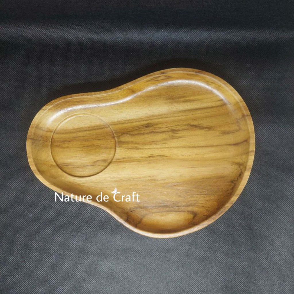 Piring Kayu Jati Premium Baby 2 Lubang,Piring kayu,Piring kayu jati,piring