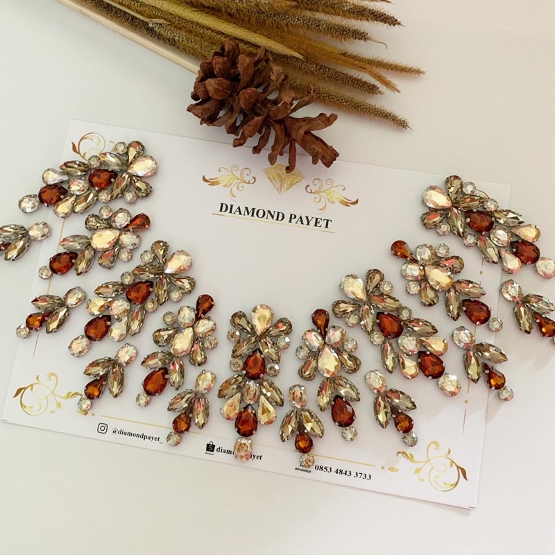 Payet Rangkai Tea Gold Bronze Leher isi banyak