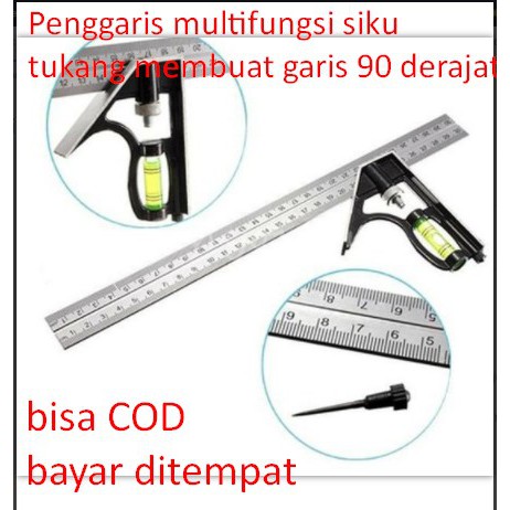

Penggaris multifungsi siku tukang membuat garis 90 derajat
