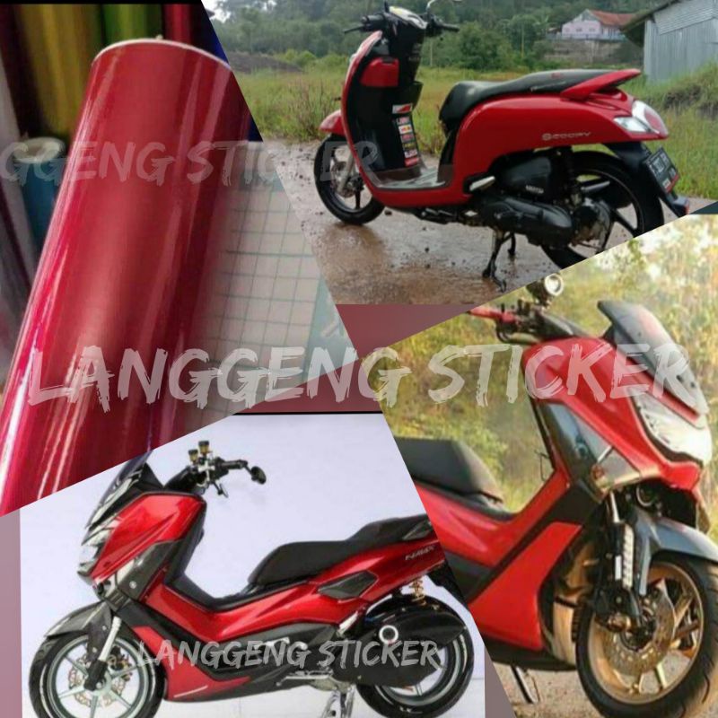 skotlet stiker skotlet motor melalic merah candy skotlet merah skotlet metalik candy skotlet warna m
