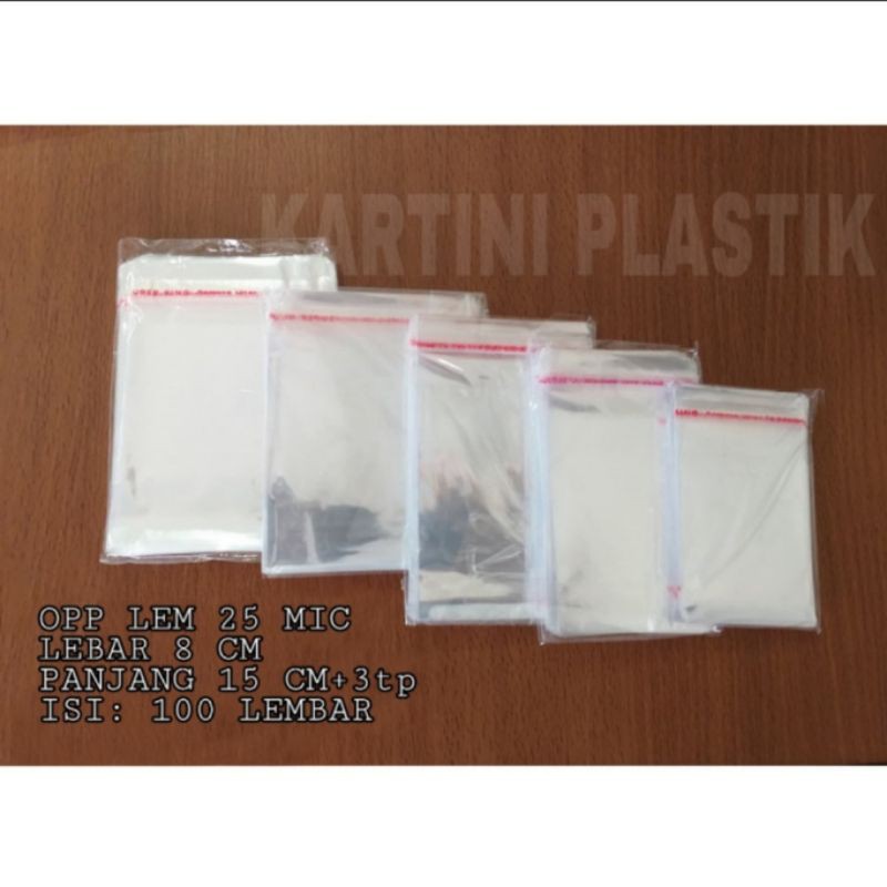 

Plastik OPP LEM 8x15 Tebal: 25 mic