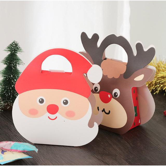 

kotak kado natal, kotak souvenir tema natal rudolf santa, x'mas gift