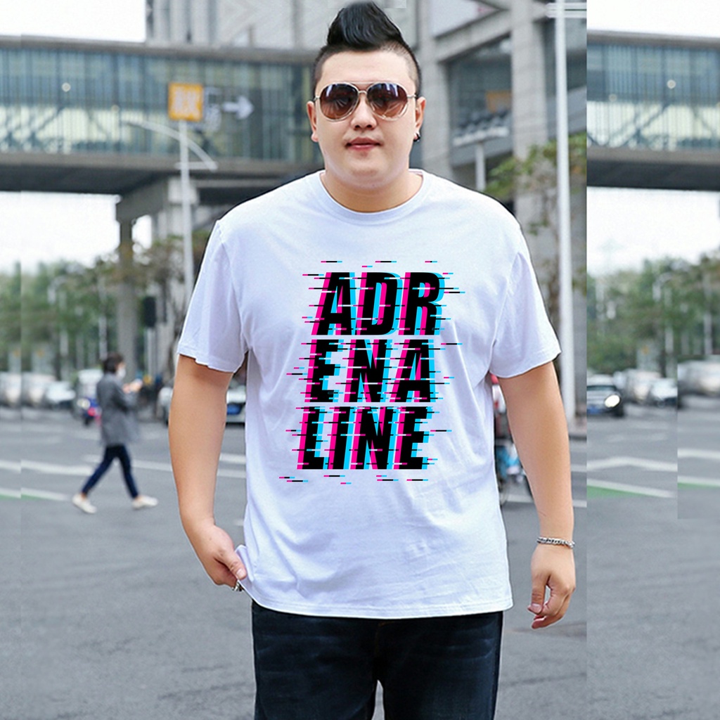 Baju Kaos Pria Jumbo Adrenaline Tshirt Bigsize XL XXL Distro DTF