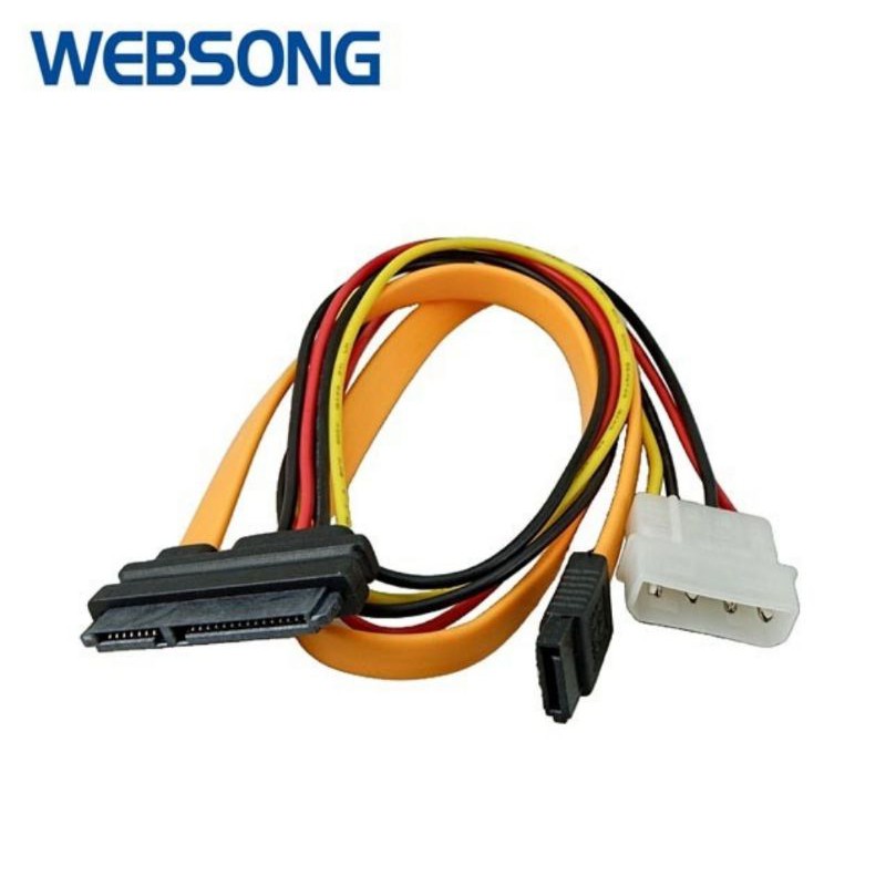 Kabel SATA + Molex Male to SATA + Power 50CM Bagus High Quality WEBSONG