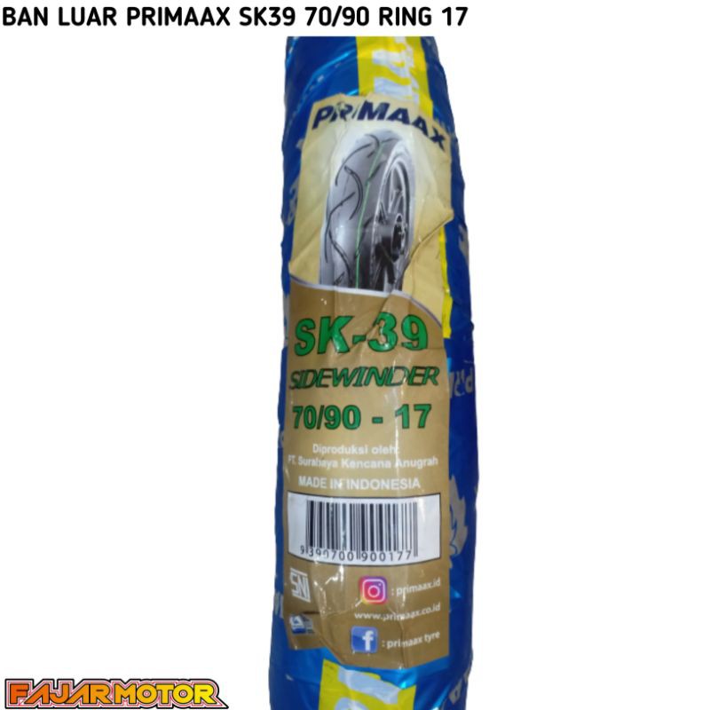 BAN LUAR PRIMAAX SK 39 CORSA TERMINATOR  70 / 90 RING 17 80 80 TUBETYPE