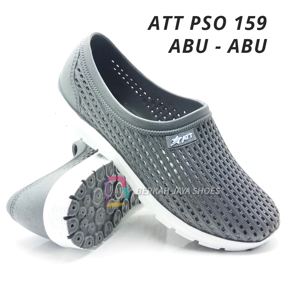 Sepatu Karet Pria - Sepatu Slip On Karet Pria ATT PSO 159 Varian Warna Anti Air dan Anti Slip