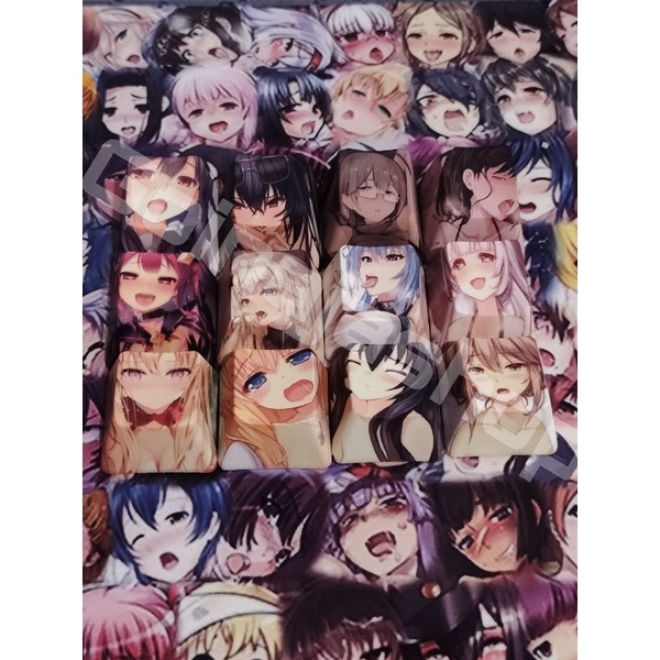 Keycaps Anime Ahegao Colored PBT Dye