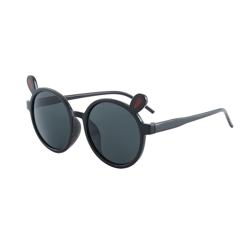 【CT】Kacamata Anak New Trend/Fashion Anak Terbaru Telinga Beruang High Quality-hitam 2