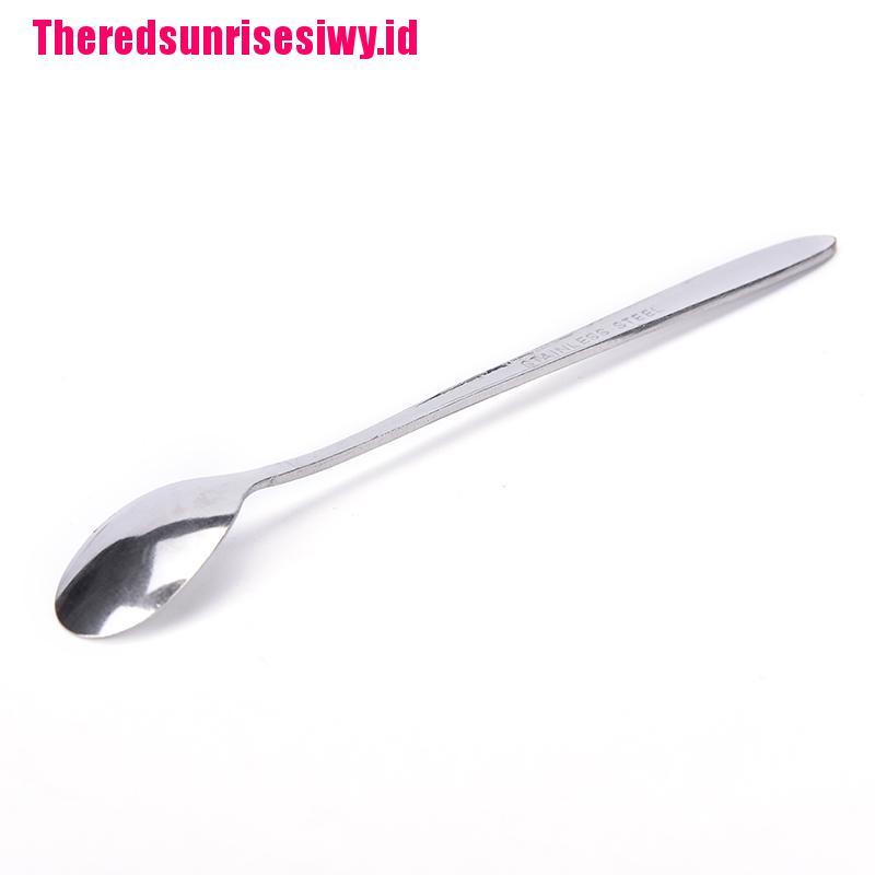 Sendok Teh / Kopi / Es Krim Gagang Panjang 16cm Bahan Stainless Steel