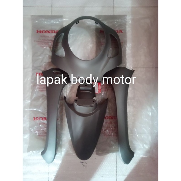cover body tameng depan sayap kanan kiri spakbor depan scoopy scopy led new 2021 coklat doff dop