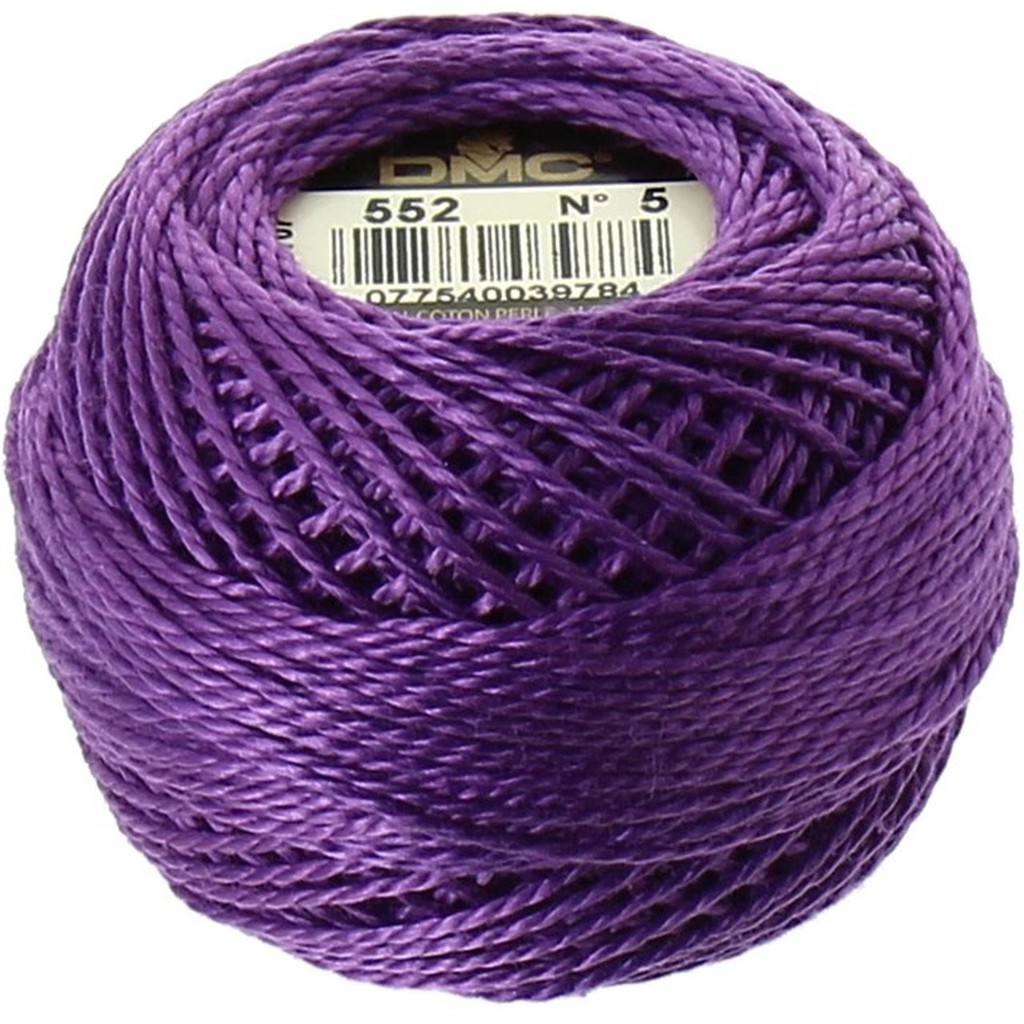 Benang Sulam DMC Art 116 Cotton Perle Pearl Ball Size 5 Kode 552