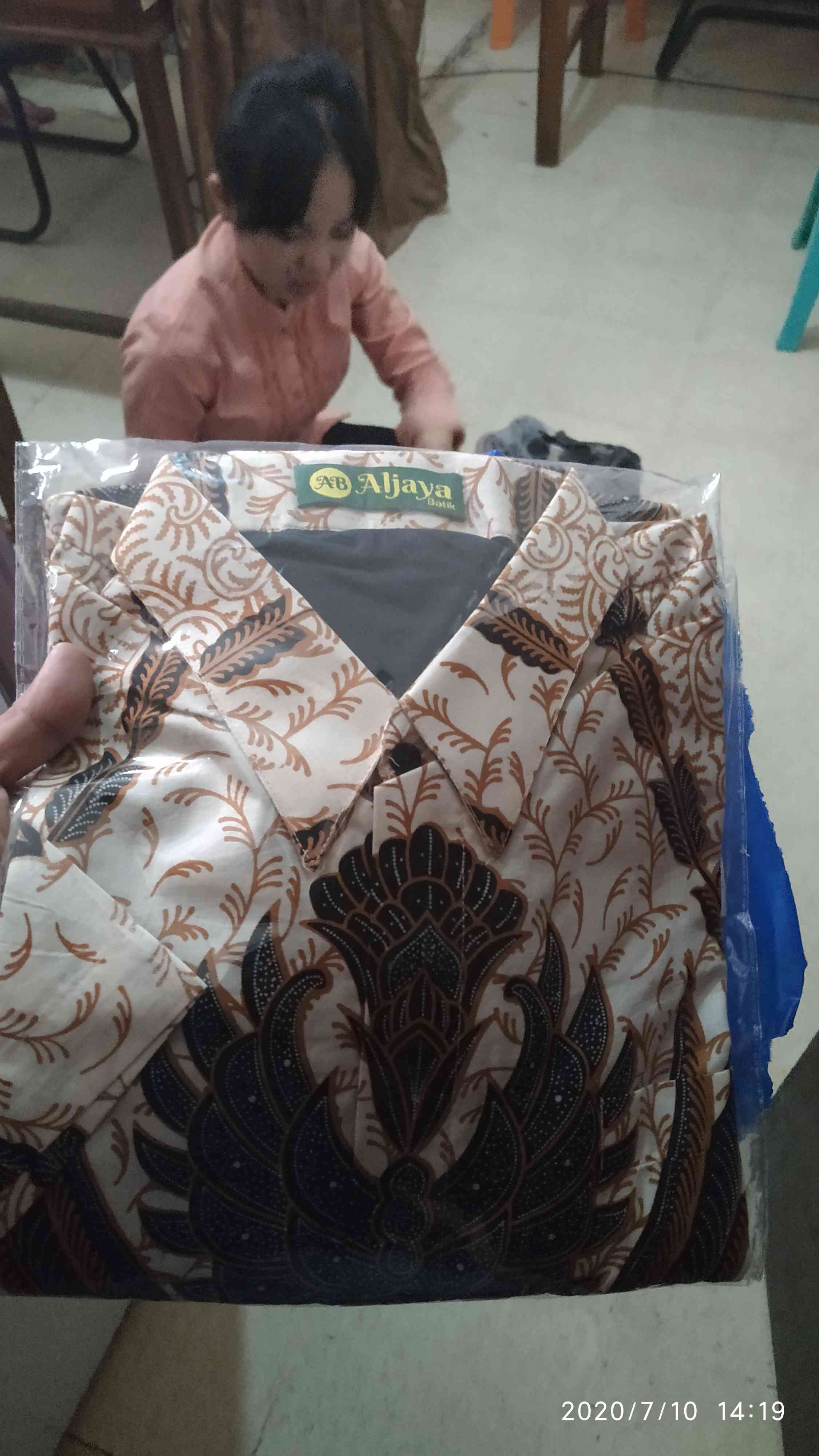 Kalingga Pendek Kemeja Batik Pria Full Furing Bahan Katun Sragenan