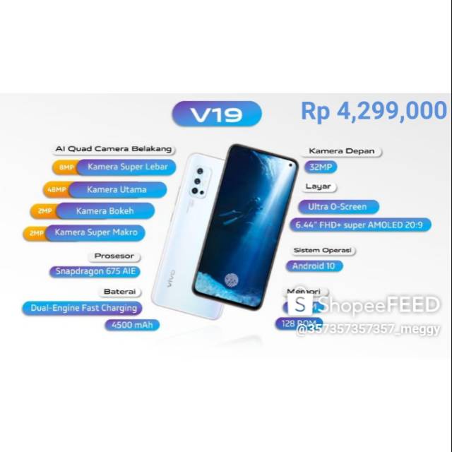 Vivo v19 ram 8gb rom 128gb