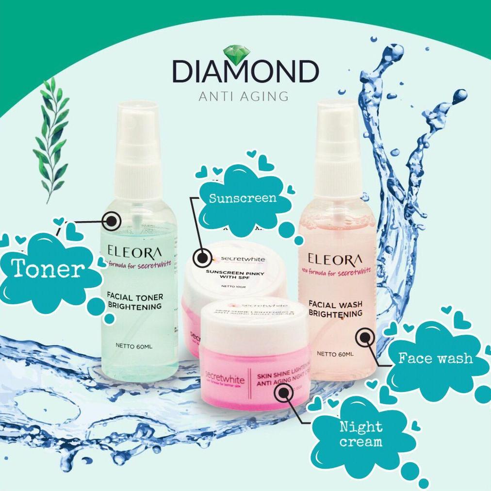 Eleora Dwhisp Glow Pure Glow Anti Aging Membersikan Flek/Noda Hitam, Mencerahkan & Mengglowingkan