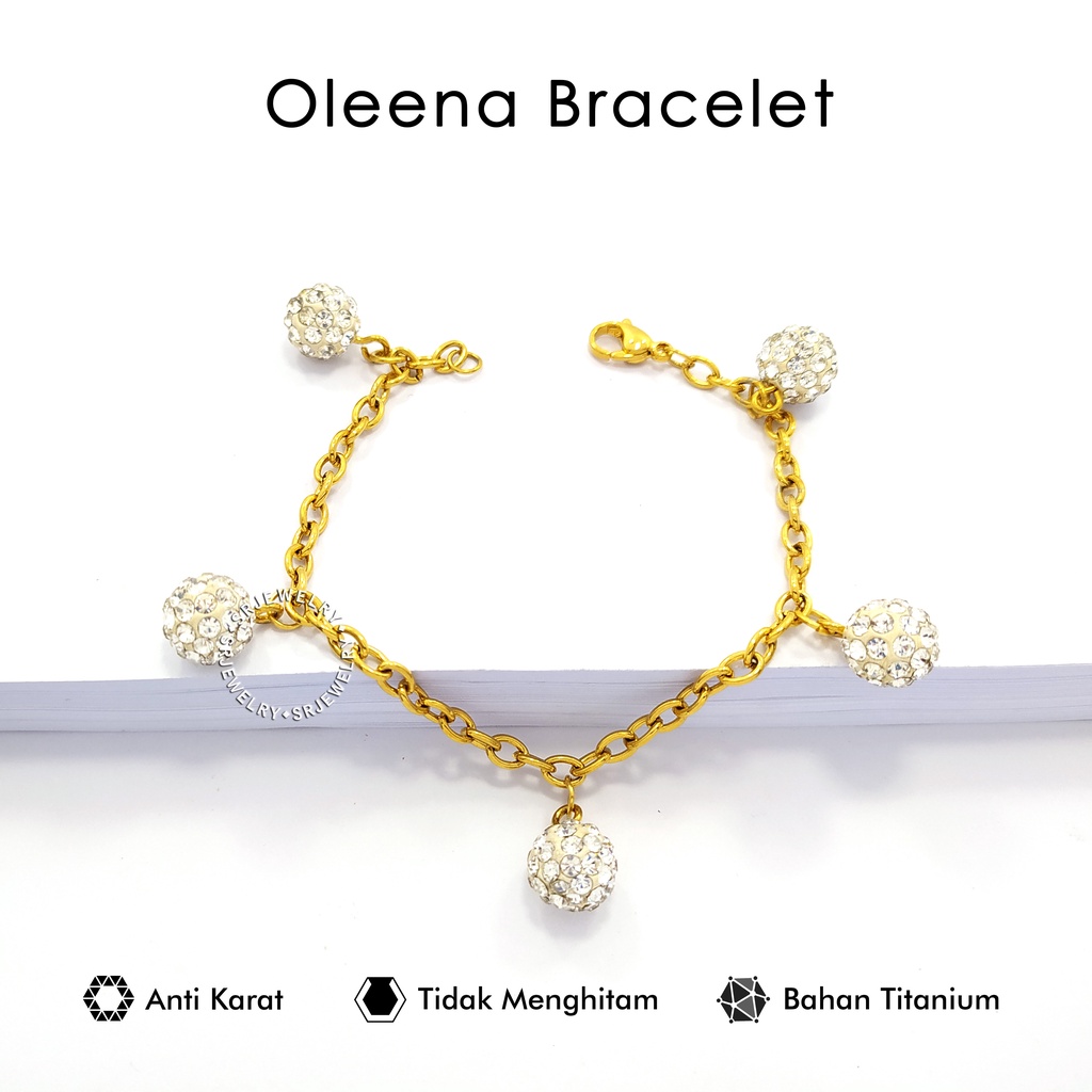 Gelang Tangan Wanita Emas Titanium Women Bracelet