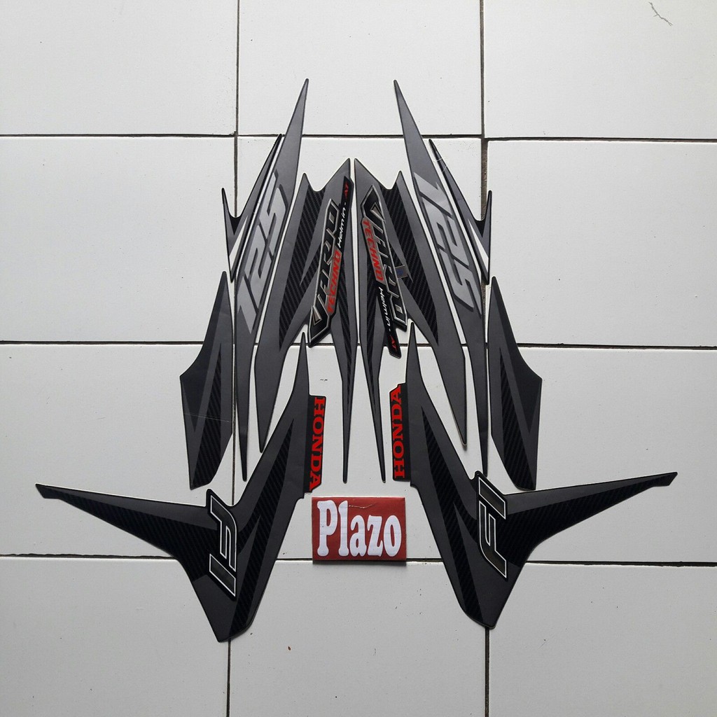 Stiker Motor striping Vario Techno 125 Fi 2012 hitam