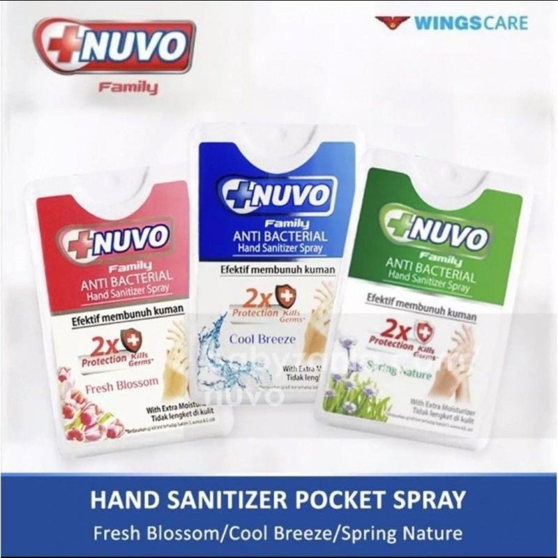 JG - HAND SANITIZER NUVO HAND SPRAY 18 ML / ANTIS 55ML SPRAY HAND SANITIZER / NUVO MINI POCKET