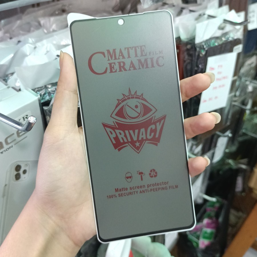 SAMSUNG M11 M21 M31 M51 A11 A21S A31 A51 A71 ANTI GORES CERAMIC LENTUR SPY PRIVACY HITAM GELAP SCREEN GUARD ANTI PEEPING PELINDUNG LAYAR FULL SCREEN BUKAN KACA TEMPRED