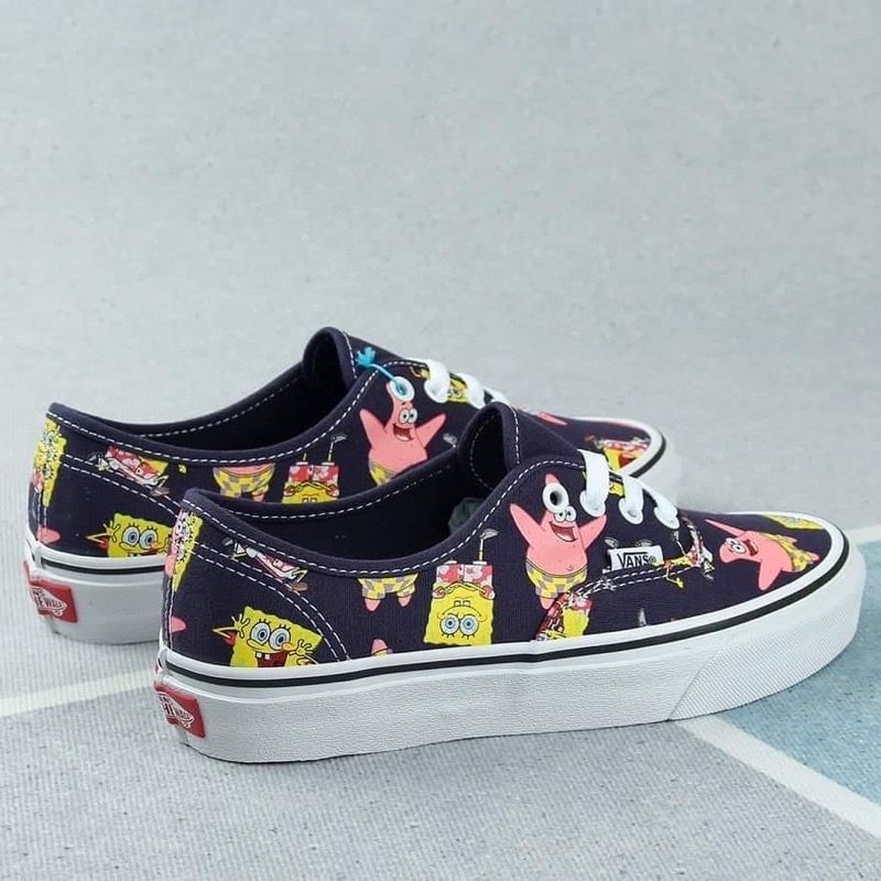 VANS AUTHENTIC COMFYCUSH X @spongebob “ALOHABOB” ORIGINAL 100%