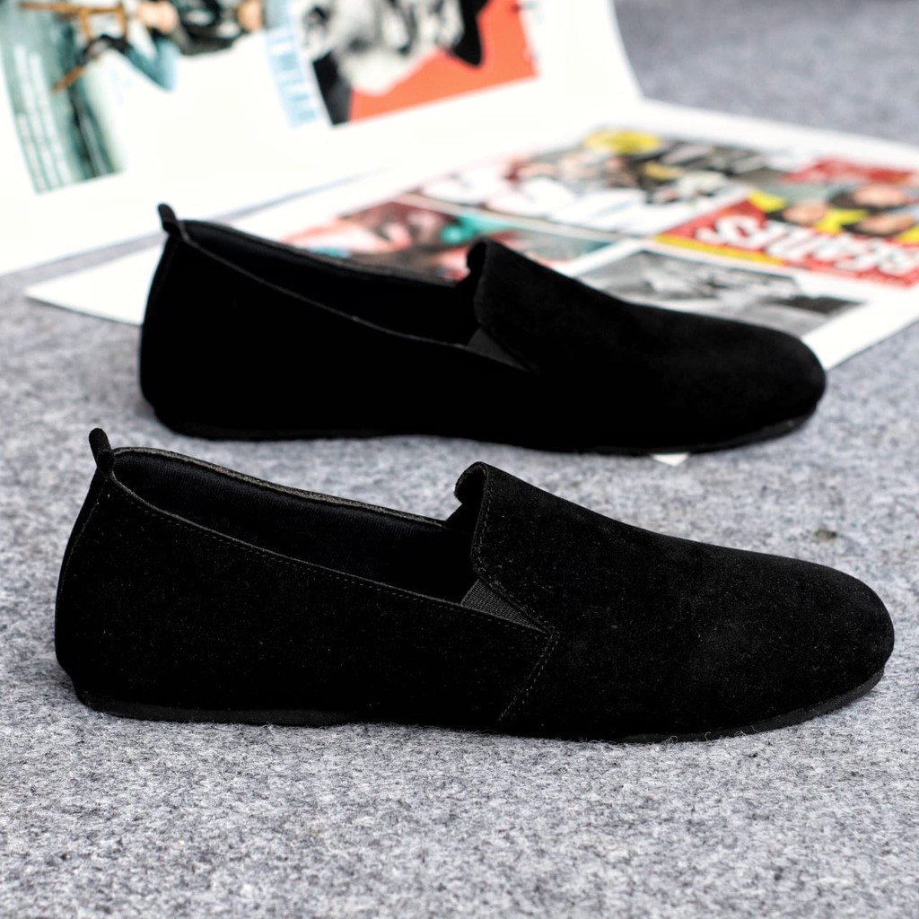 CORD Sepatu Slip On Pria Kulit Syntetic Sepatu Pria Casual Anti Slip Cowok Pantofel