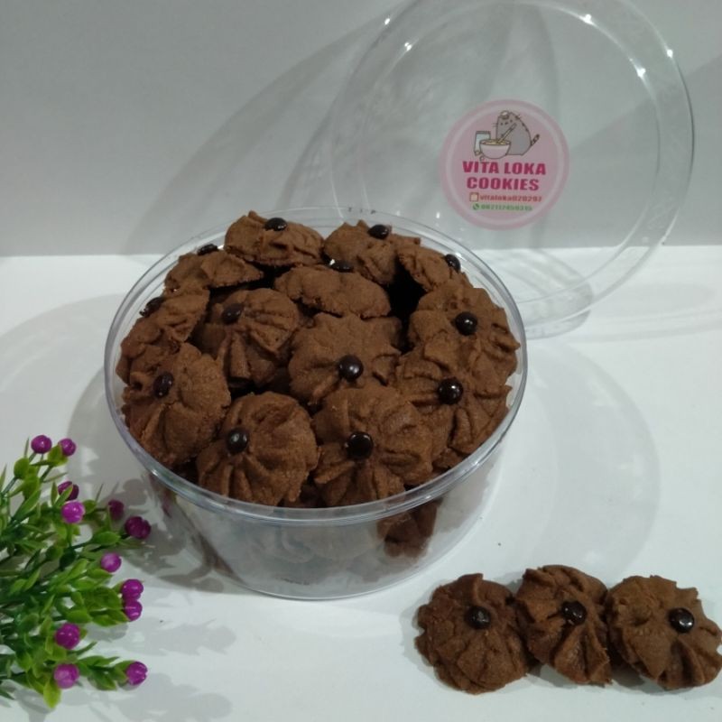 Kue kering semprit coklat chococips 500 gram
