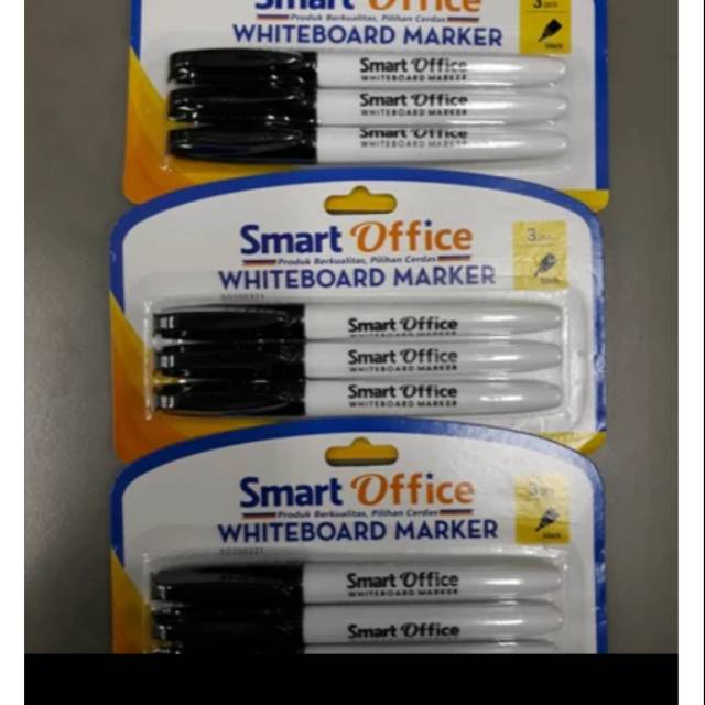 

Spidol Smart Office WhiteBoard Marker Black & Mix Isi 3 Pc