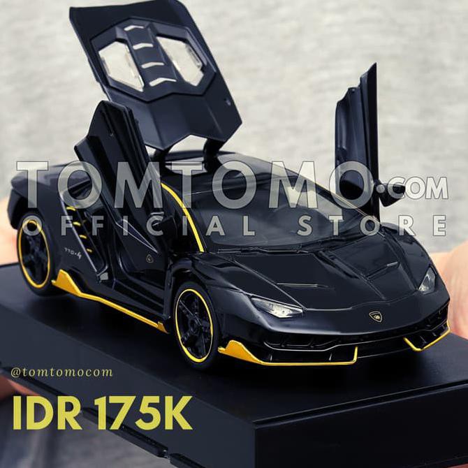 Lamborghini Centenario M Black Tomtomo Diecast Miniatur Mobil Kado