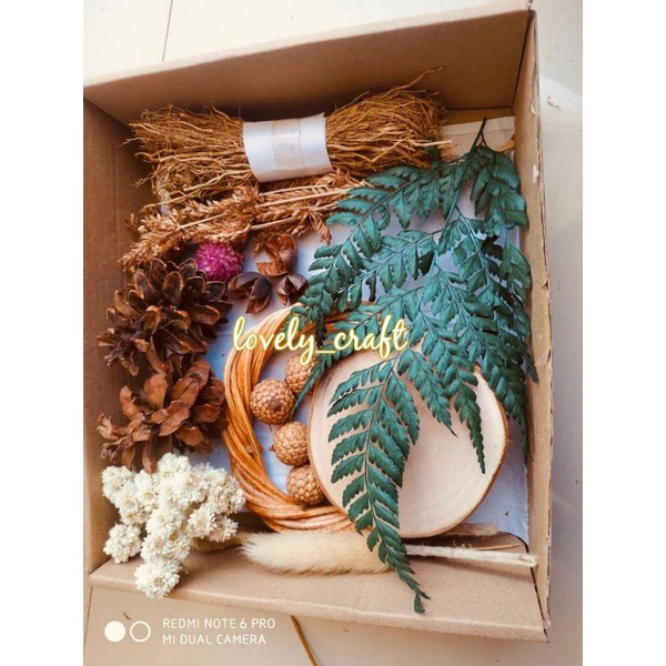 PROPERTI FOTO MURAH  Paket Hemat Bunga (AKAR WANGI) Kering Kotak Cincin Rustic Goni Hantaran Nikah b
