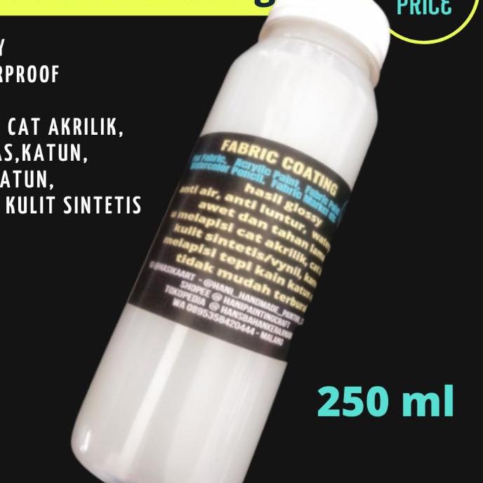 

TERMURAH FABRIC COATING, FABRIC VERNISH, PELAPIS WATERPROOF U KATUN, KANVAS, CAT AKRILIK, CAT KAIN terbaru