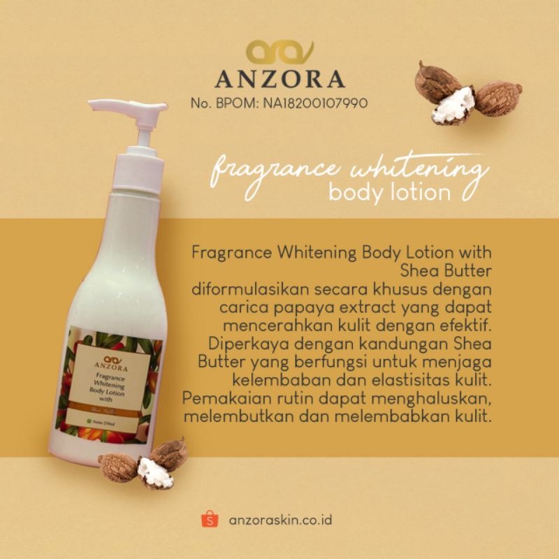 Anzora Perawatan Tubuh ( HANDBODY infuse whitening with spf 15 isi 300 gram)