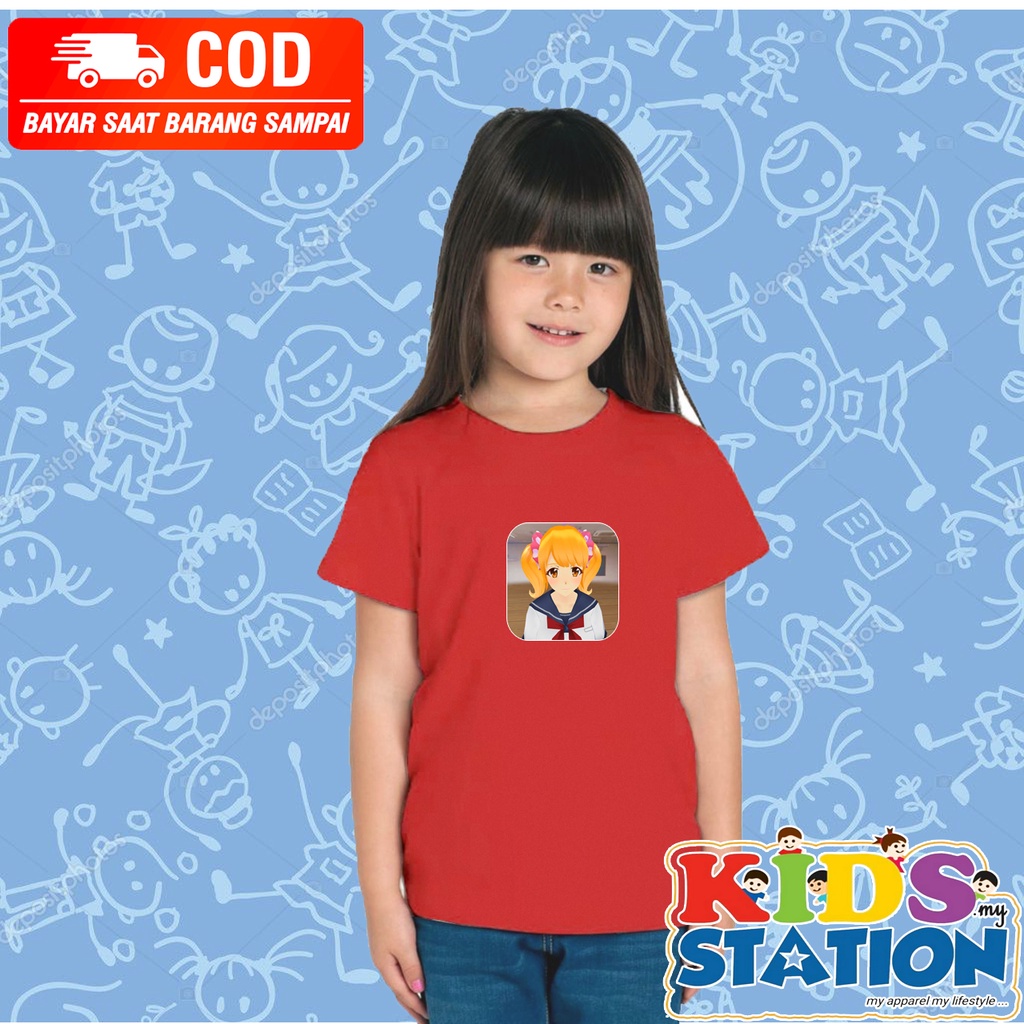 KAOS ANAK SAKURA GIRLA HIGH SCHOOL SIMULATOR A1 BAJU TSHIRT KAOS ANAK