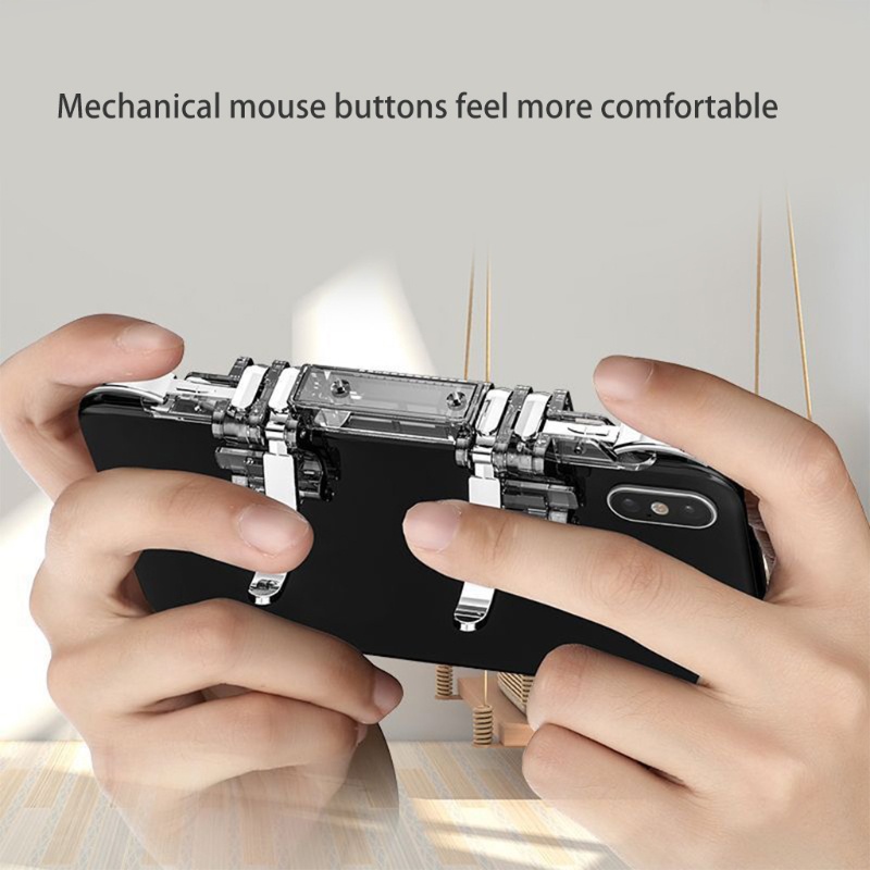 Trigger Gaming Handphone Smartphone btsg Metal Untuk Trigger Controller Tombol Aim Gamepad Handphone