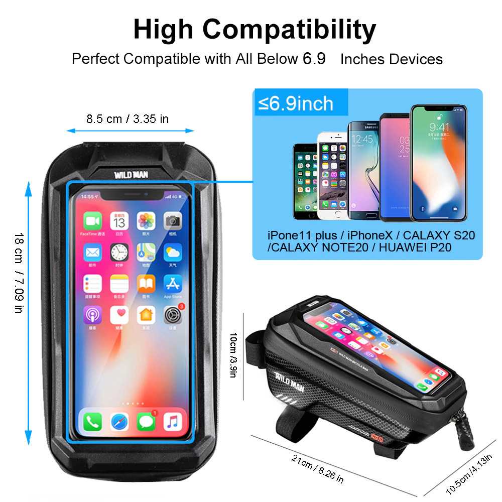 [ORIGINAL] Tas Box Penyimpanan Sepeda Smartphone Case Handlebar Waterproof Bicycle Murah Terbaru Tahan Air Waterproof 1L