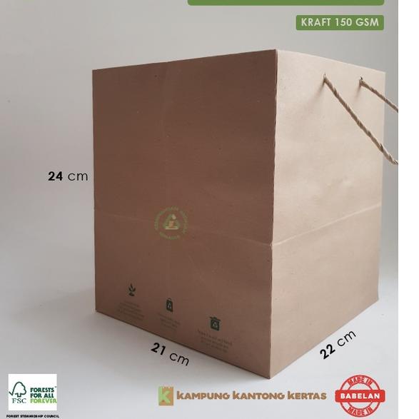 

ル Paper Bag Kotak Nasi , Paperbag Nasi Box , Kantong Kertas Dus Nasi , Kantong Kotak Nasi , Kantong Kotak Kue 1 LUSIN