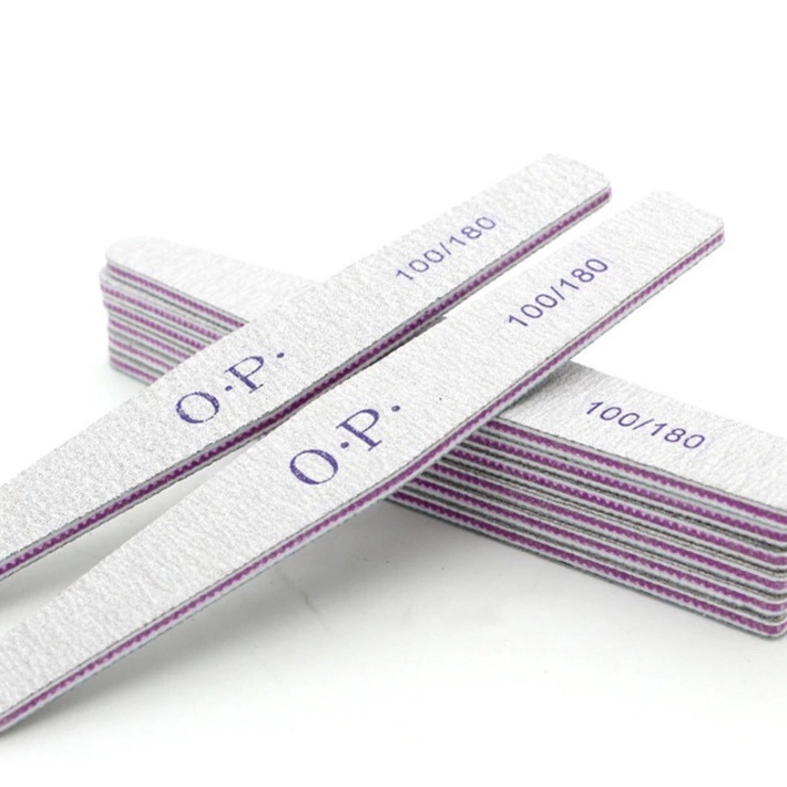 Pengasah Kuku Nail File Diamond 100/180 Nail O.P.I Nail Grit Buffer Sanding Alat Kikir KU013