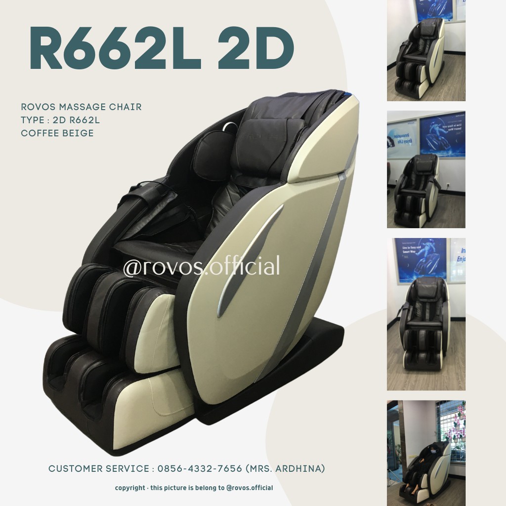KURSI PIJAT ROVOS - TYPE R662L 2D GARANSI RESMI