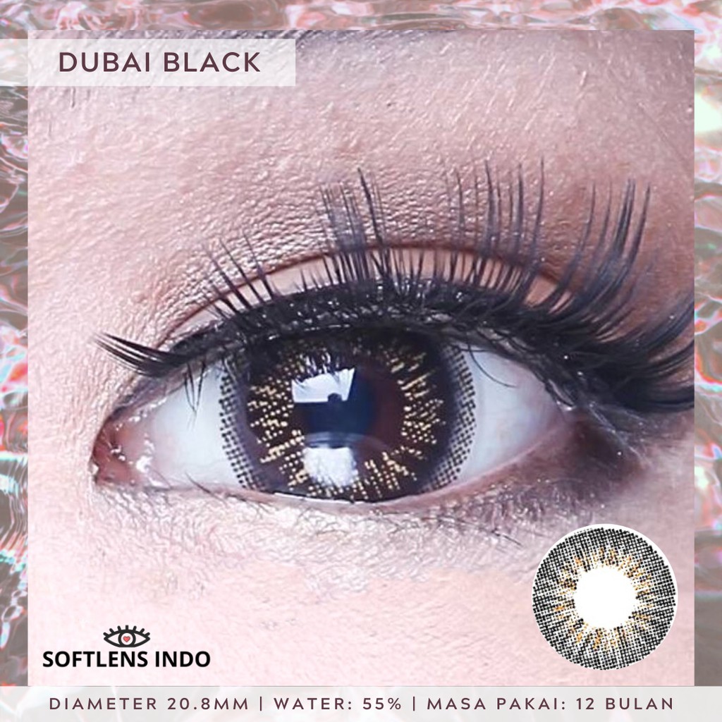 Softlens new dubai 3 tone black/ hitam