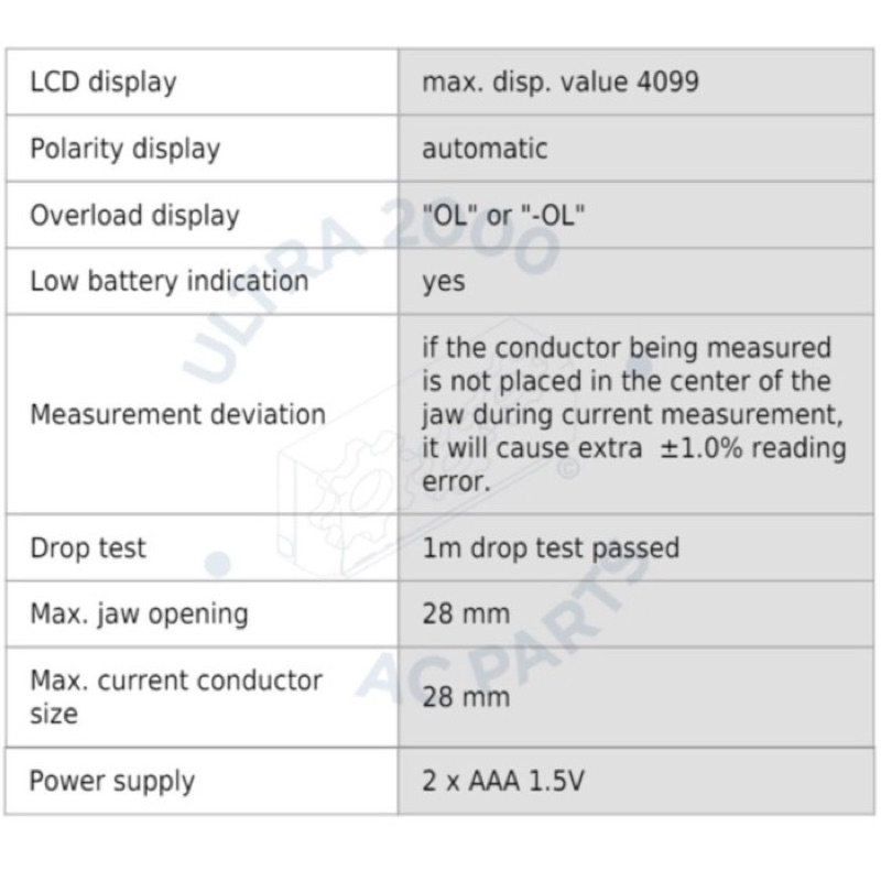 L Digital Clamp Meter / Tang Ampere Value VMC-1