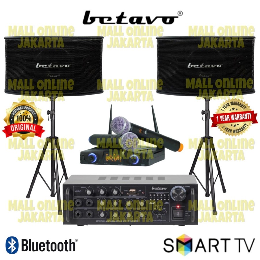 Paket karaoke betavo 10 inch sound system fullset merk betavo - A