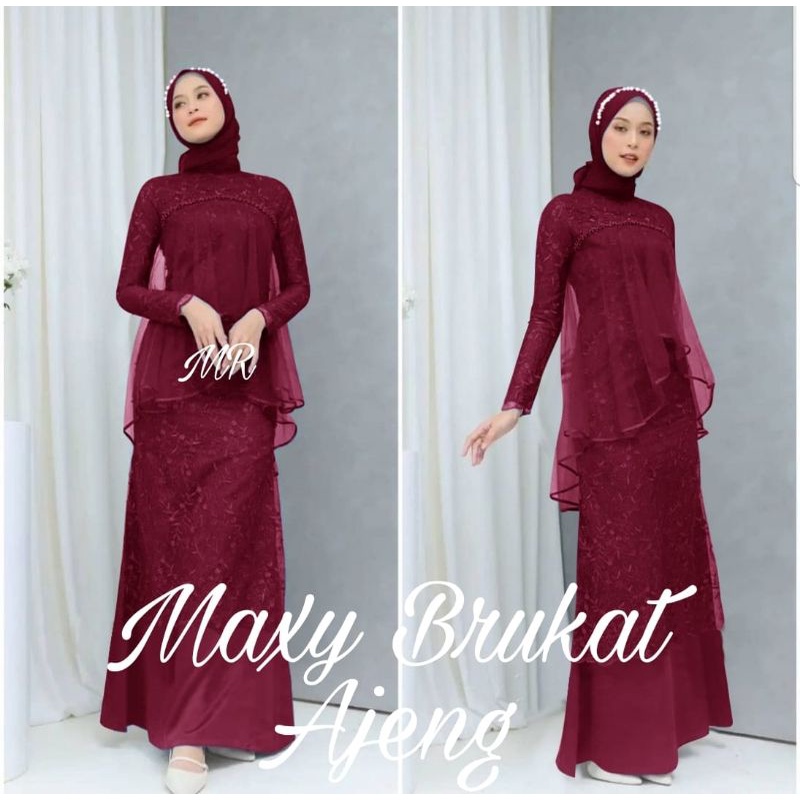 MAXY AJENG MUTIARA, BRUKAT MOSCREPE, GAMIS HIJAB MUSLIM, DRESS