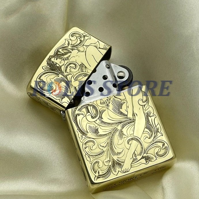 COD- Korek Api Zippo Gold Grafir Woman Sexy Limited Super Premium Quality Grade Ori