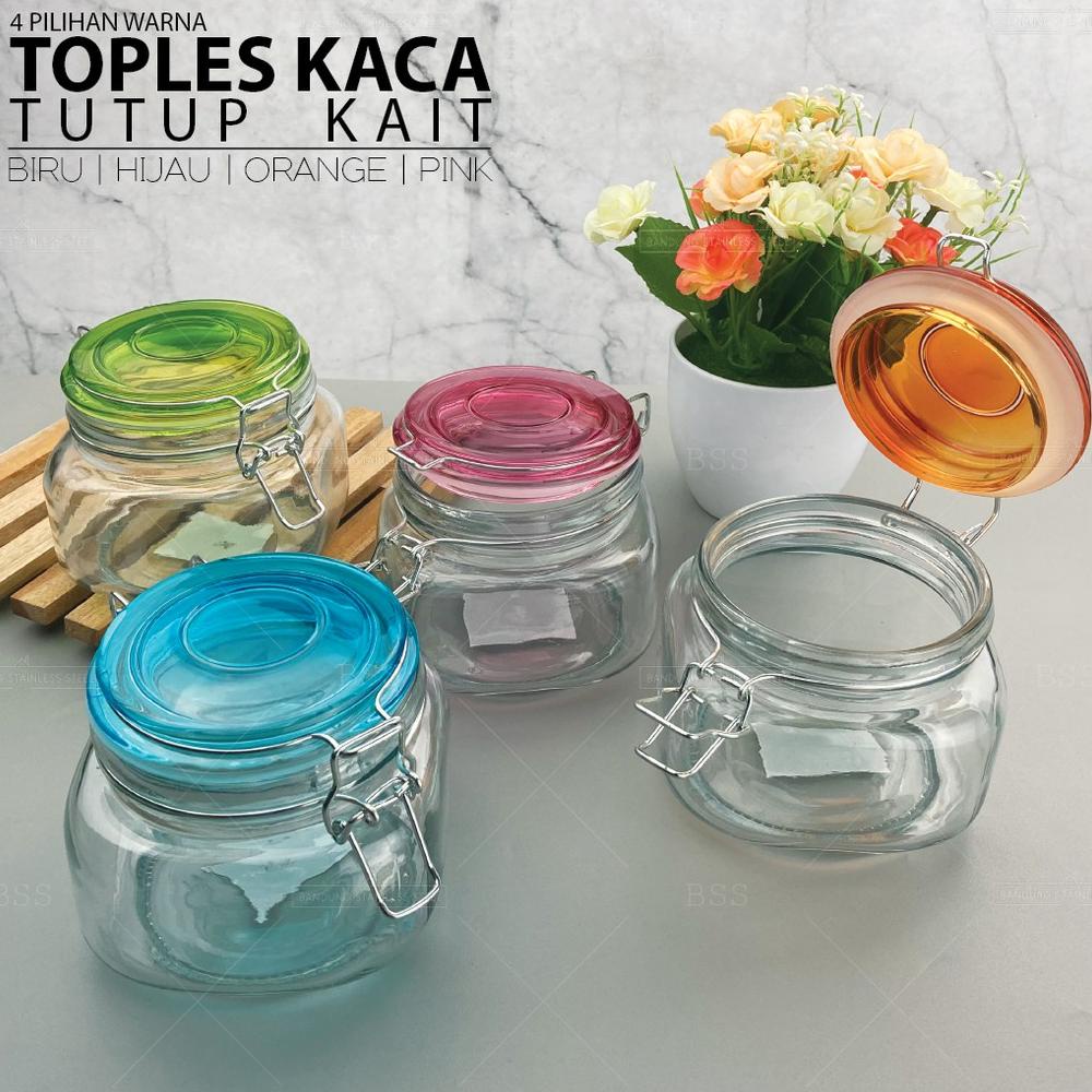 Toples Keler Kaca Tutup Kait Cemilan Kue Kering Lebaran Warna Lucu Menarik Jual Random