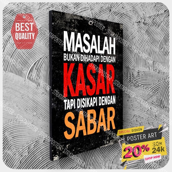 hiasan dinding motivasi - pajangan dinding - poster - wall decor - poster dinding - 203086KRN