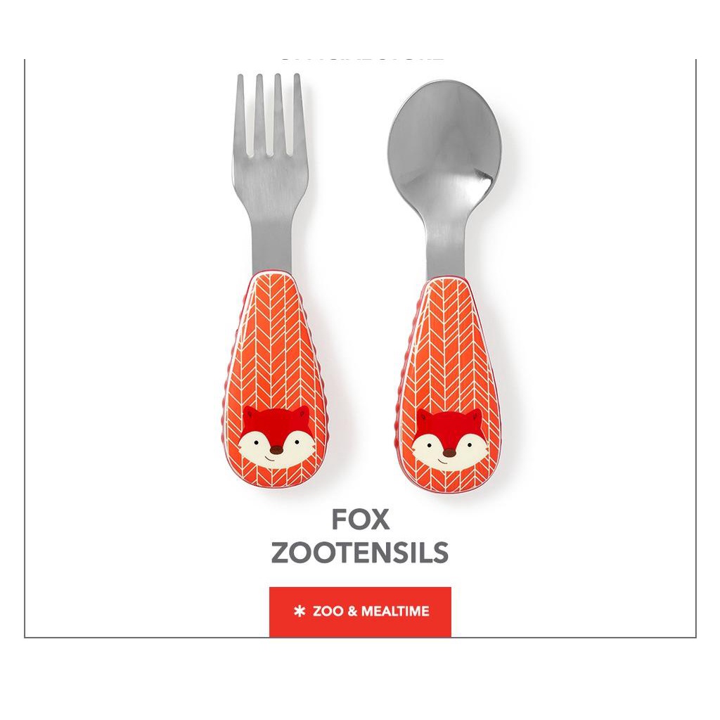 SKIP HOP Zoo Utensils Fork &amp; Spoon Set